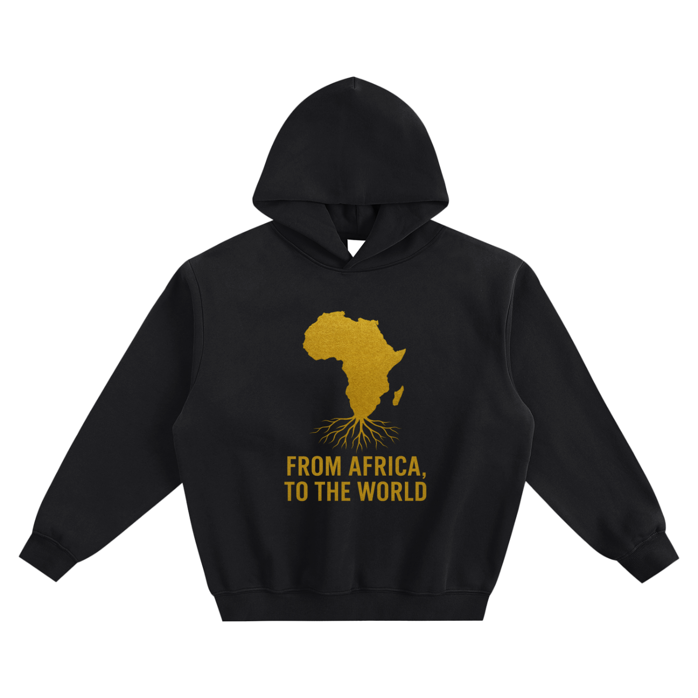 Pine Town  Africa Fleeced Boxy Hoodie