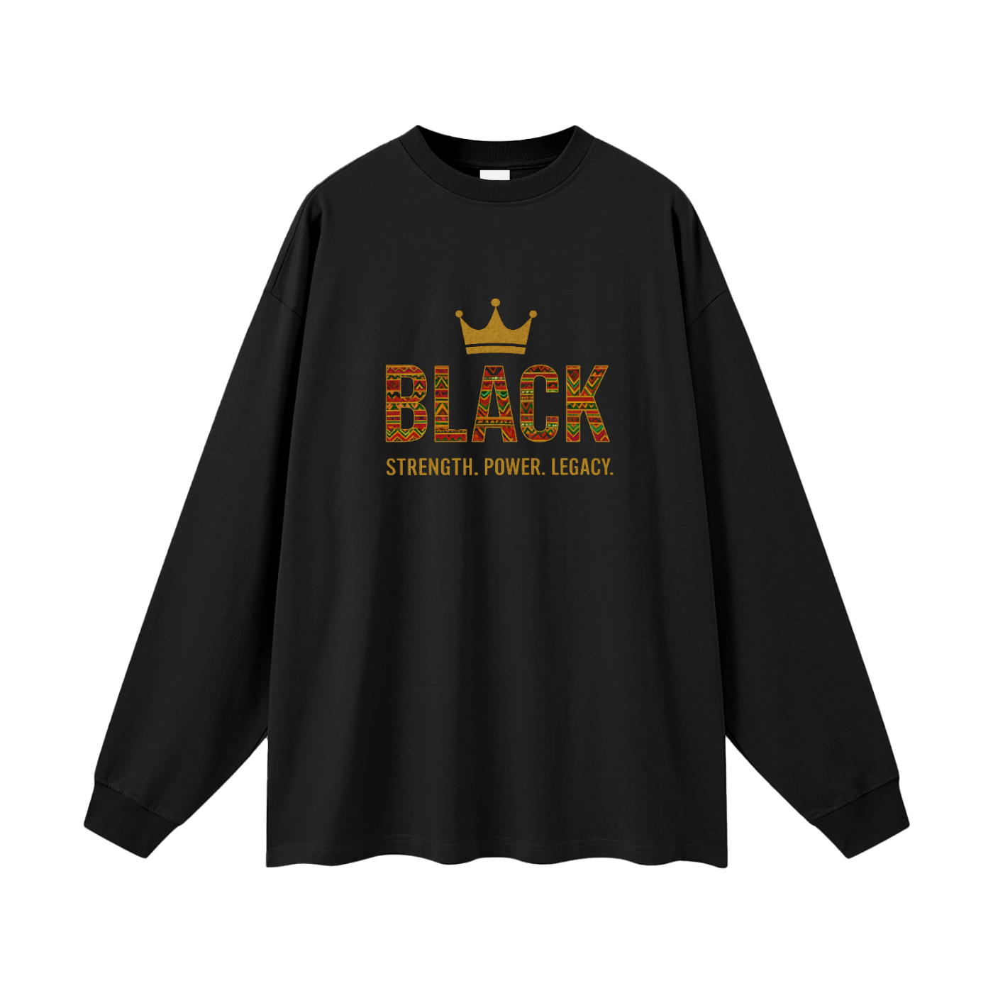 Pine Town Black legacy  Oversized Unisex Long Sleeve T-Shirt