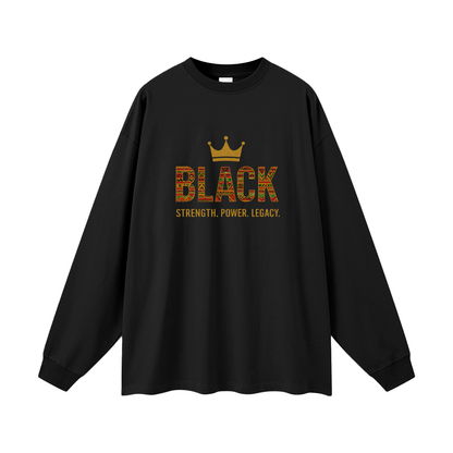 Pine Town Black legacy  Oversized Unisex Long Sleeve T-Shirt