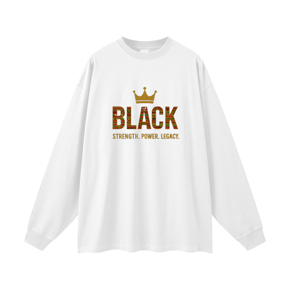 Pine Town Black legacy  Oversized Unisex Long Sleeve T-Shirt