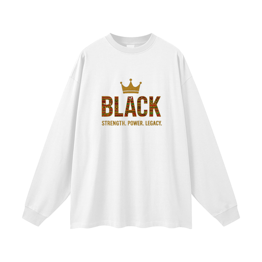 Pine Town Black legacy  Oversized Unisex Long Sleeve T-Shirt