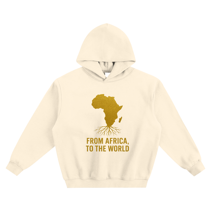 Pine Town  Africa Fleeced Boxy Hoodie