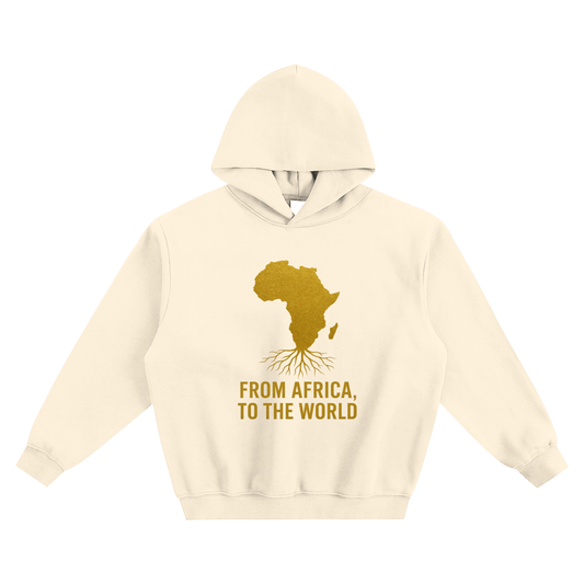 Pine Town  Africa Fleeced Boxy Hoodie